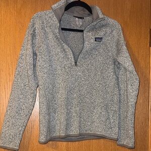 Patagonia Women's Better Sweater 1/4-Zip Fleece Pullover Heather Gray Size Small